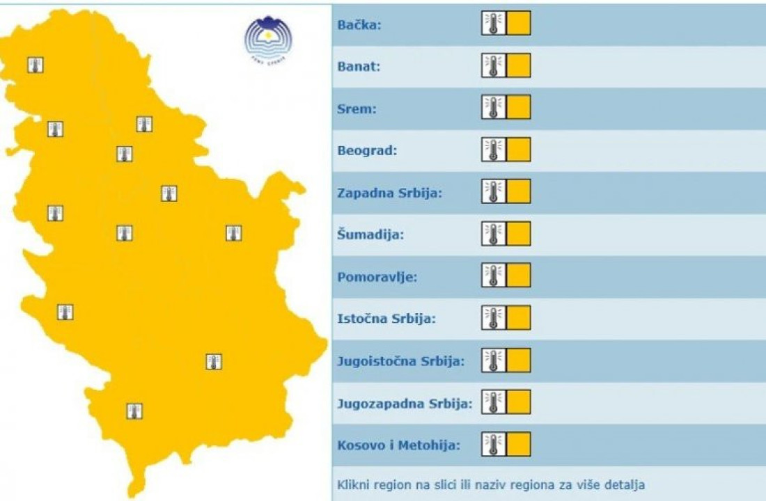 Opasno! Stižu paklene vrućine u Srbiju: Za vikend ćemo se baš kuvati, popaljeni alarmi u celoj zemlji (MAPA)