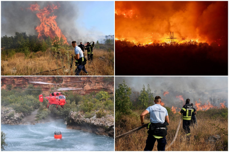 Želeo sam da se zahvalim herojima: O Rastku priča čitava Crna Gora, sa srpskom trobojkom dočekao helikopter koji gasi požare