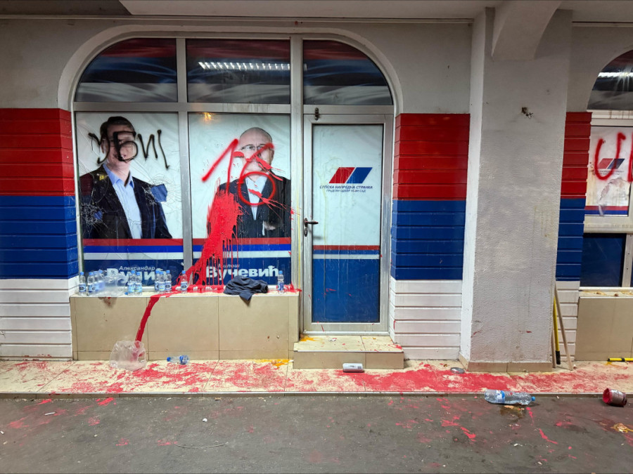 Blokaderi razbili prostorije SNS u Novom Sadu: Nasilnici pokazali svoju politiku kroz haos i destrukciju