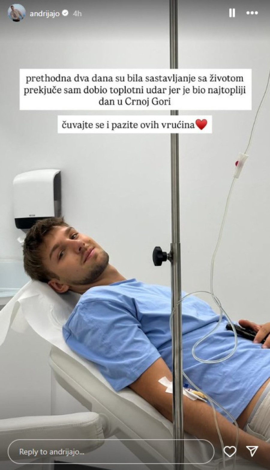 Andriji Jo pozlilo u Crnoj Gori, završio u bolnici: Ovo nije jedina loša stvar koja mu se desila na letovanju!