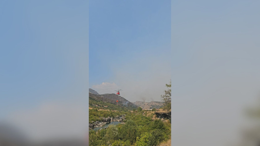 Želeo sam da se zahvalim herojima: O Rastku priča čitava Crna Gora, sa srpskom trobojkom dočekao helikopter koji gasi požare