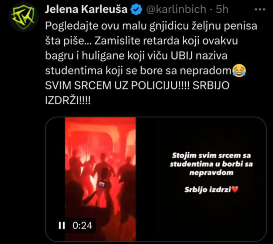 Karleuša ponovo patosirala Vojaža: On je gnjidica i retard!