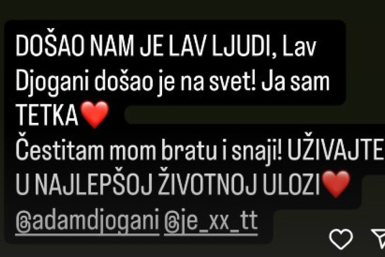 Adam Đogani dobio sina! Oglasila se Luna presrećna i otkrila ime bebe