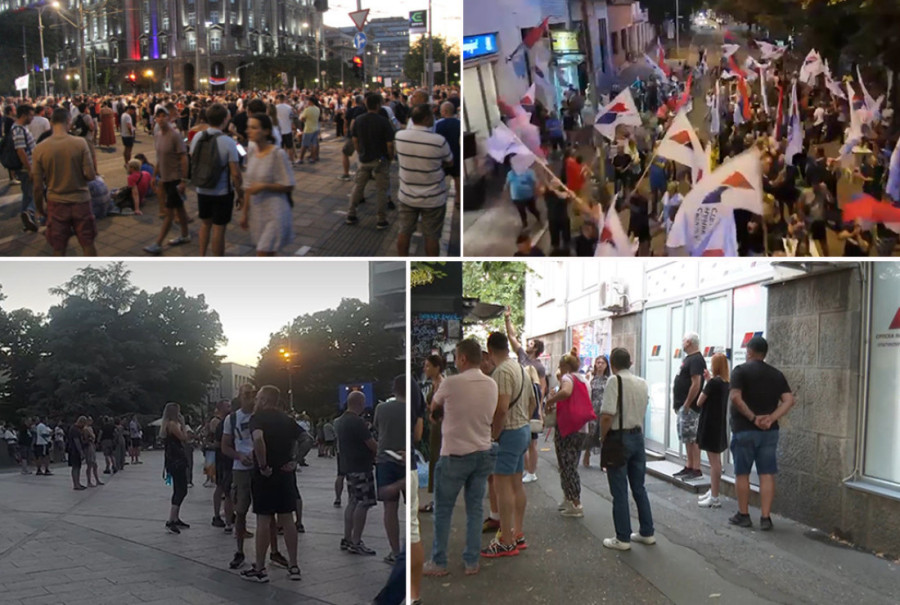 Blokaderi teroristi prave haos na Novom Beogradu! Napali policiju kod prostorija SNS