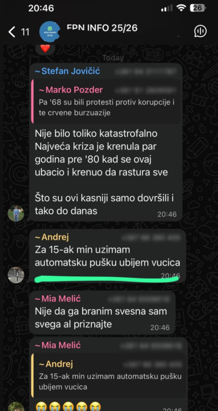 Jezive pretnje Vučiću! "Za 15 minuta uzimam automatsku pušku"