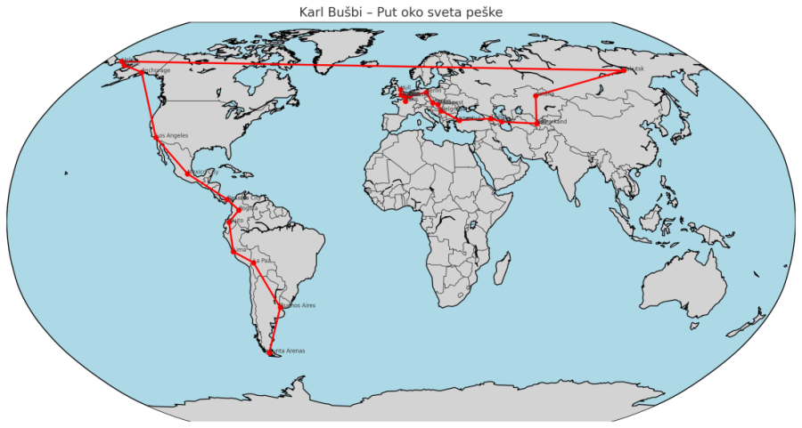 Ovaj čovek skoro tri decenije pešači oko sveta! Uskoro stiže na Balkan, a do kuće broji "sitno"! (FOTO)