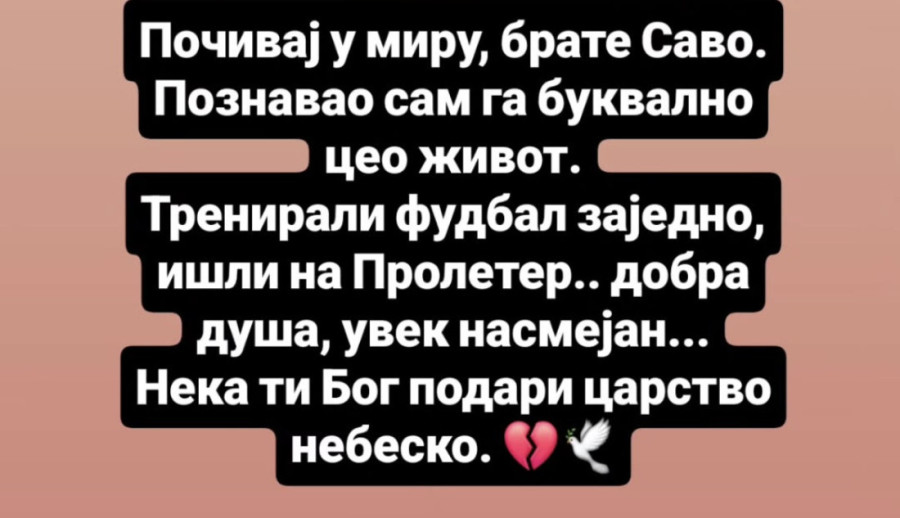 Tuga: Sloba Radanović slomljen zbog smrti bliske osobe, ceo život je bio uz njega