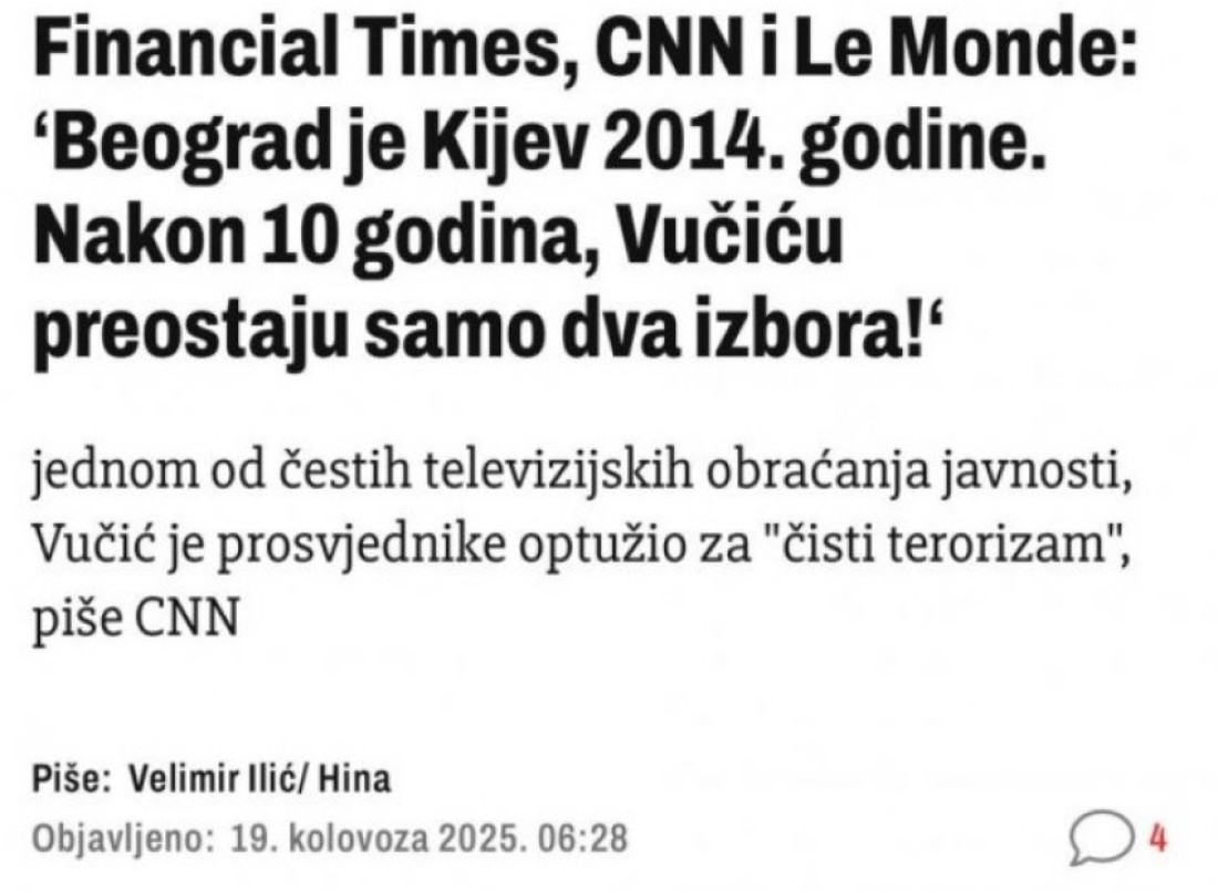 Ustaše i NATO mediji poručuju: Moramo zapaliti Beograd kao Kijev 2014. godine, Srbija će dobiti Majdan i rat!