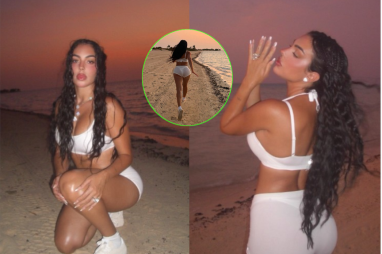 Vrela Georgina pozirala na plaži: Ronaldova izabranica pokazala prsten od 5 miliona evra!