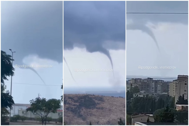 Superćelijske pijavice se nadvile nad plažom! Ovako nešto se na nebu ne viđa često - Crnogorci u panici! (VIDEO)