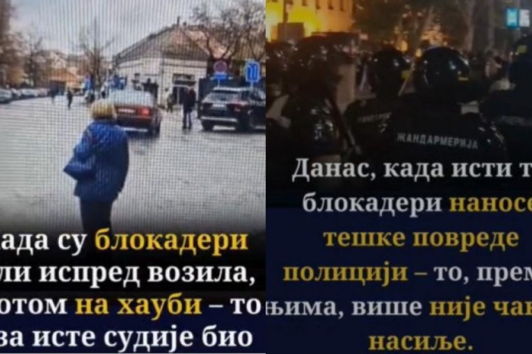 Licemerje sudija! Napad na policiju nije ni nasilje, napad na blokadere pokušaj ubistva (VIDEO)