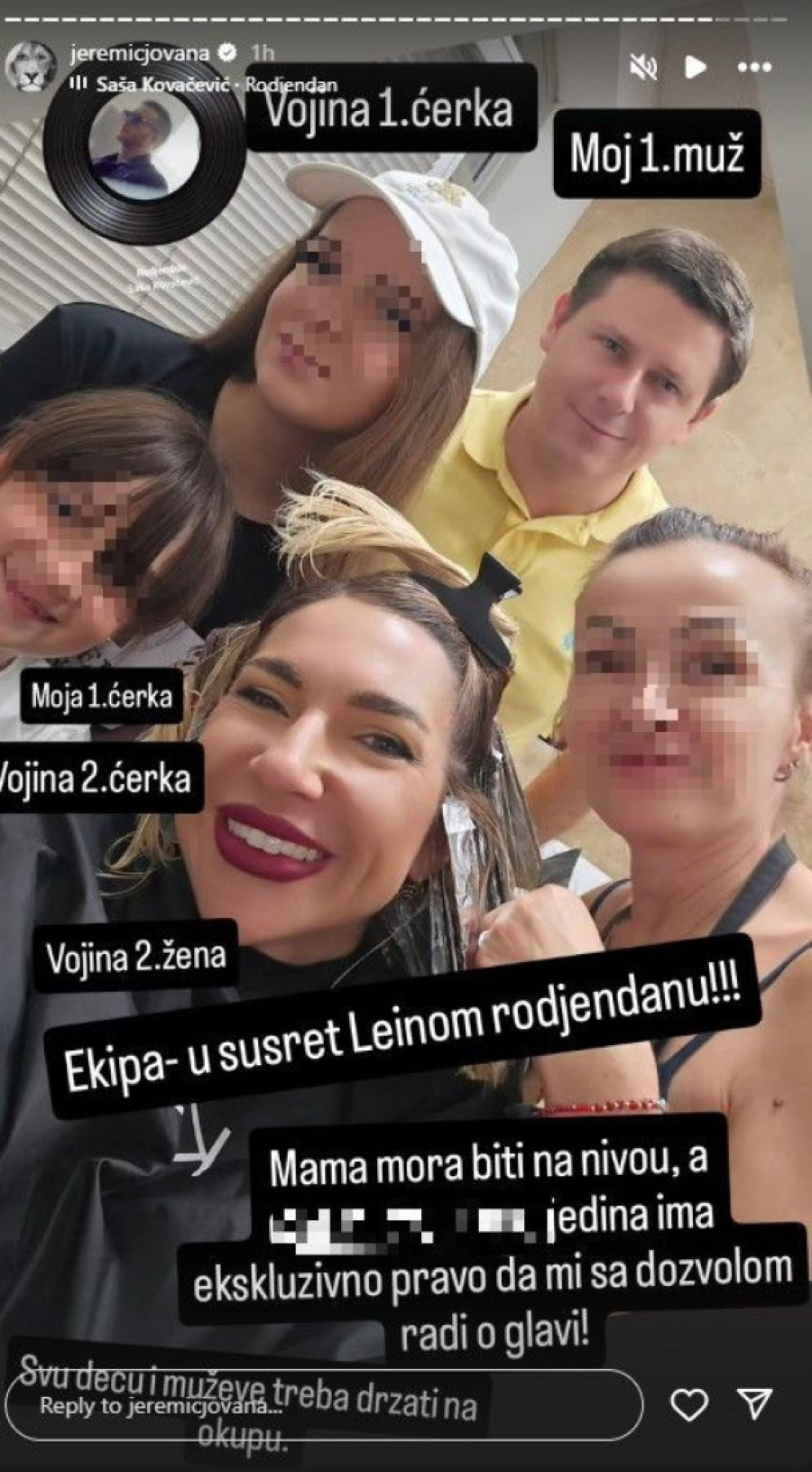 "Decu i muževe treba držati na okupu!" Jovana Jeremić podelila urnebesnu fotografiju