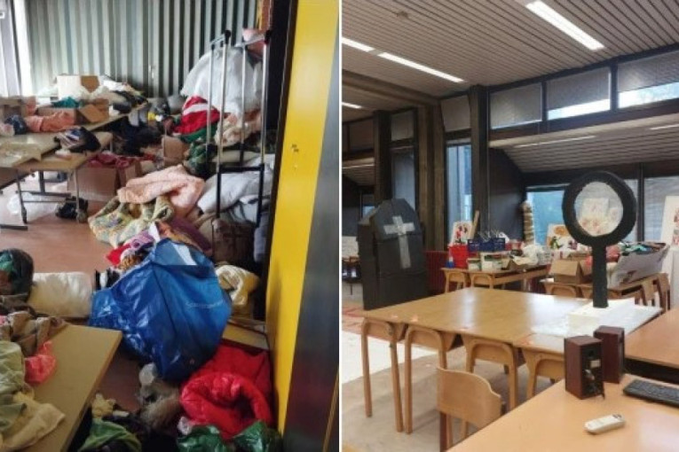 Lisica luta hodnicima, u slušaonicama sektaška obeležja: Blokaderi ostavili haos u prostorijama Filozofskog fakulteta u Novom Sadu (FOTO)