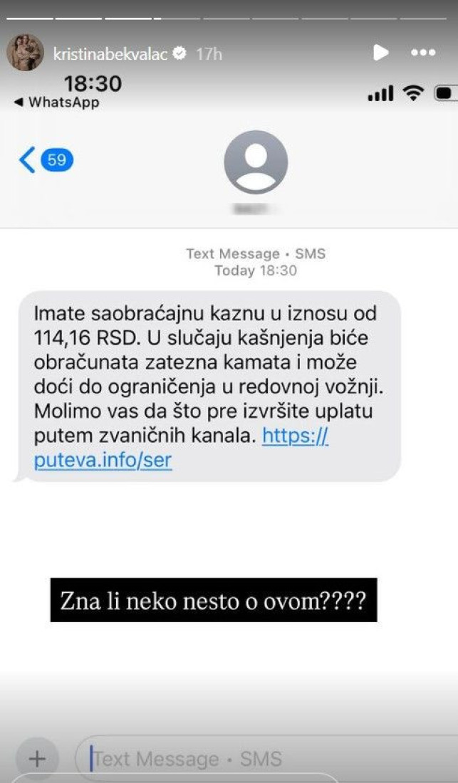 Kristina Bekvalac na meti prevare: Zabrinuto se oglasila! (FOTO)