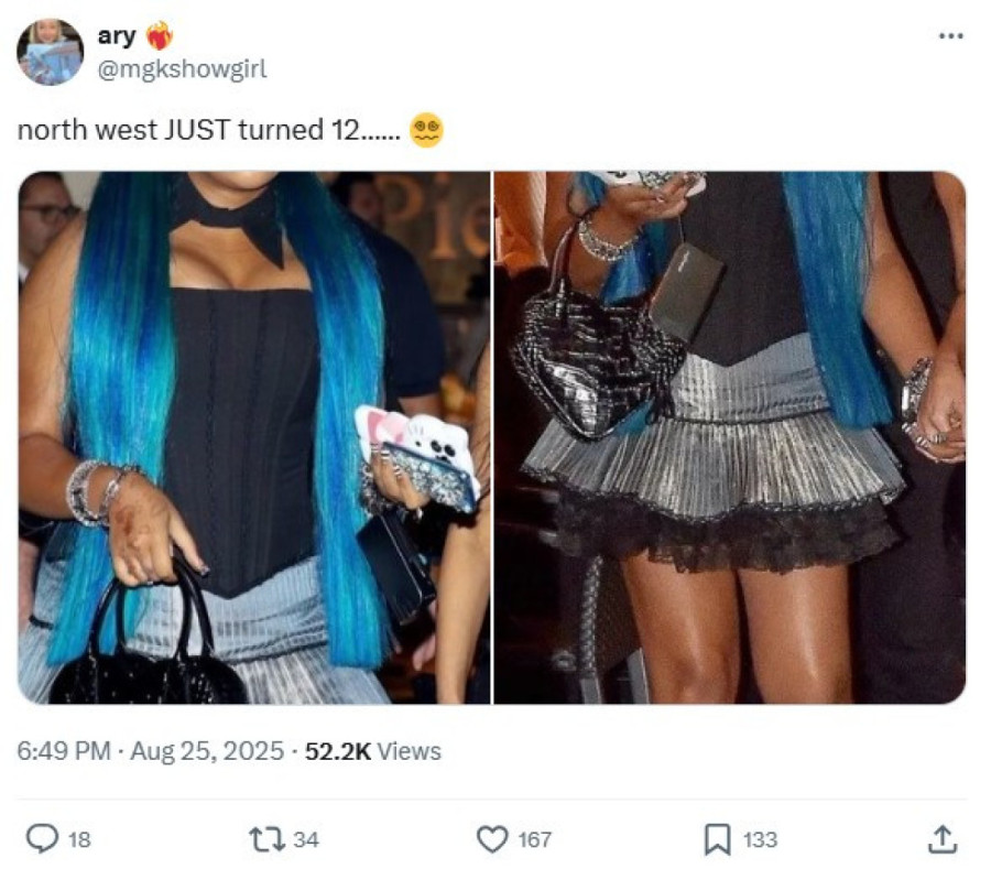 Kim Kardašijan obukla ćerku (12) u korset i mini suknju: "Izgleda kao da ima 30 godina"