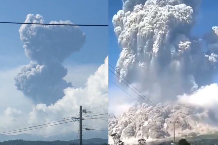 Zver se probudila: Erupcija vulkana prestravila ljude, izbacio pepeo 5.500 metara uvis (VIDEO)
