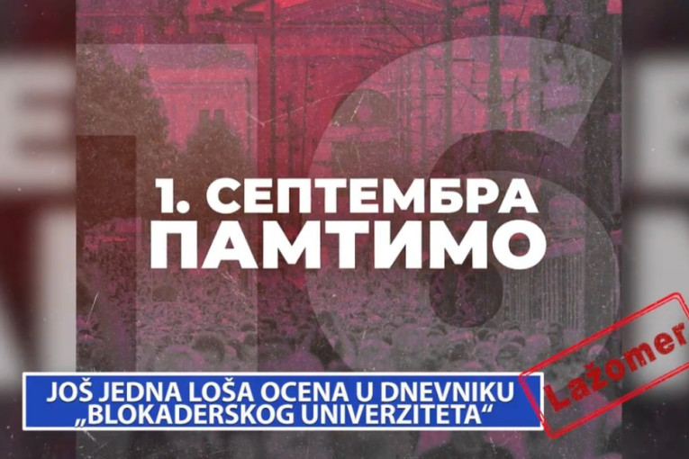 Još jedna loša ocena u dnevniku "Blokaderskog univerziteta"