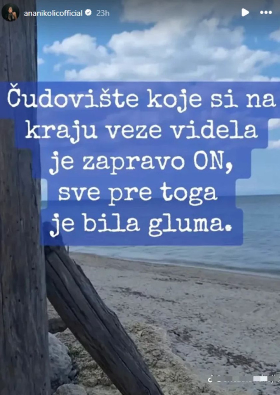 "On je čudovište koje si na kraju veze videla!" Nikolićka posle skandala sve ostavila bez reči jednom porukom