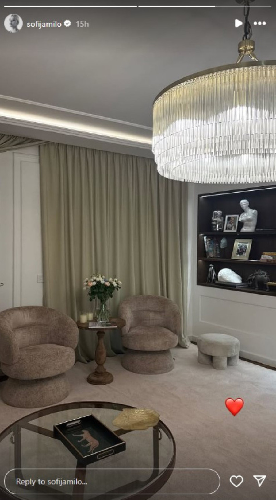 Samo za luster iskeširala 5.000 evra! Zavirite u luks dom Sofije Milošević (FOTO)