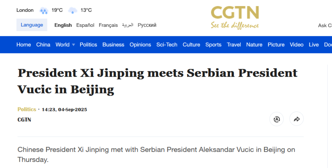 "Čajna dejli", "Sinhua" i "Global tajms" prenose: Vučić i Si Đinping jačaju odnose Srbije i Kine (FOTO)