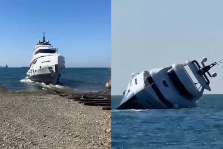 Luksuzna jahta potonula 15 minuta od porinuća: Umesto provoda nastala drama (VIDEO)