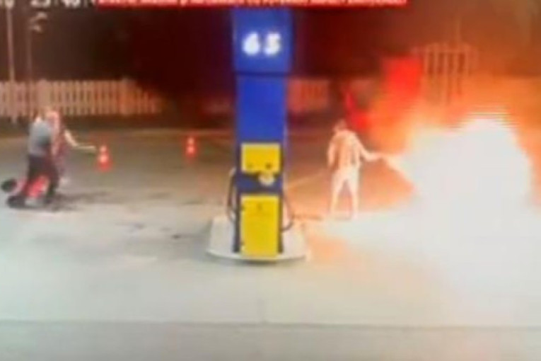 Pokušao da zapali radnike na pumpi: Muškarac od točilice napravio bacač plamena (VIDEO)