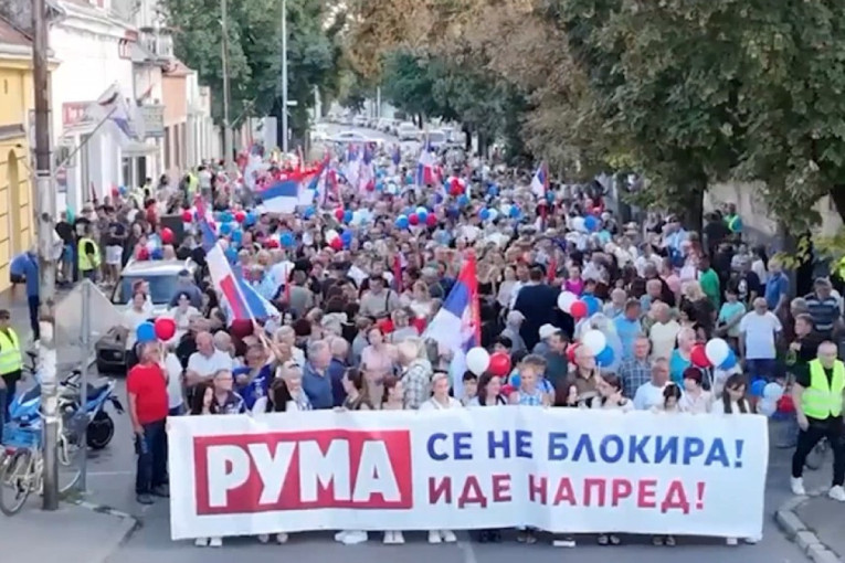 Moćna poruka sa skupa protiv blokada: Ruma, se ne blokira! Ide napred! (VIDEO)