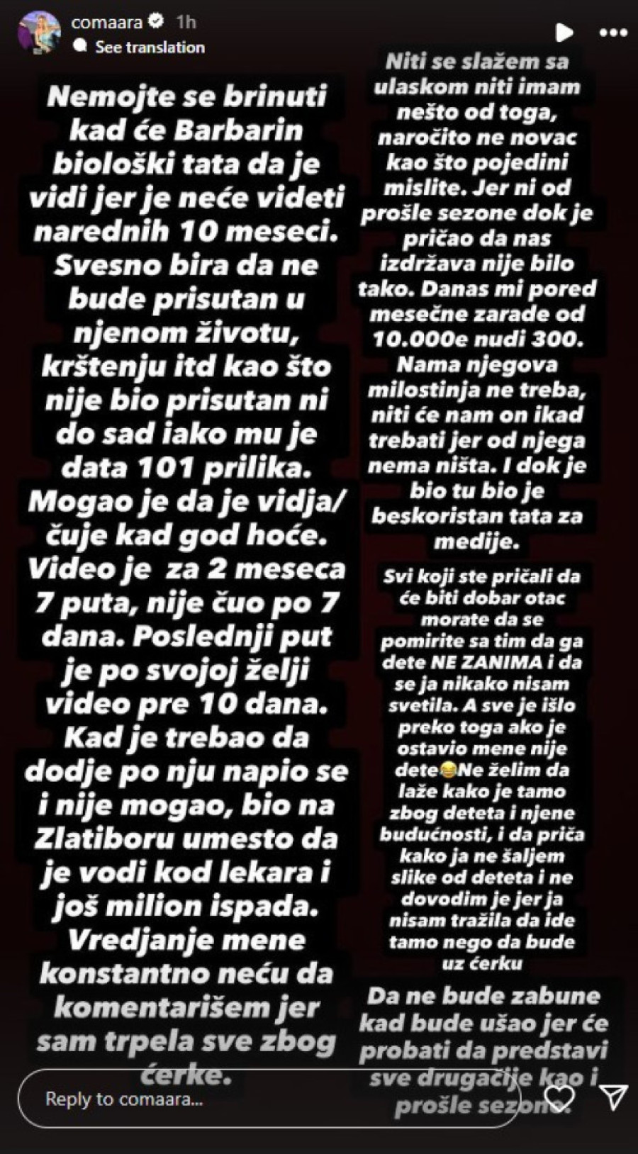 Terza ulazi u Elitu 9, Milica ga zakopala saopštenjem: Ne treba nam njegova milostinja, dete ga ne zanima!
