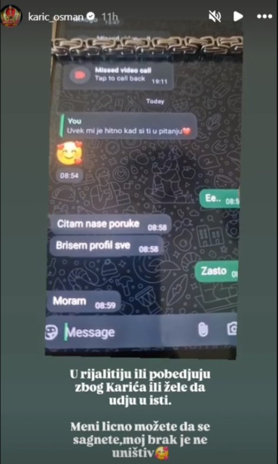 Skandal! Rijaliti učesnica tvrdi da se mesecima dopisuje sa Osmanom Karićem: On joj ovako odgovorio!