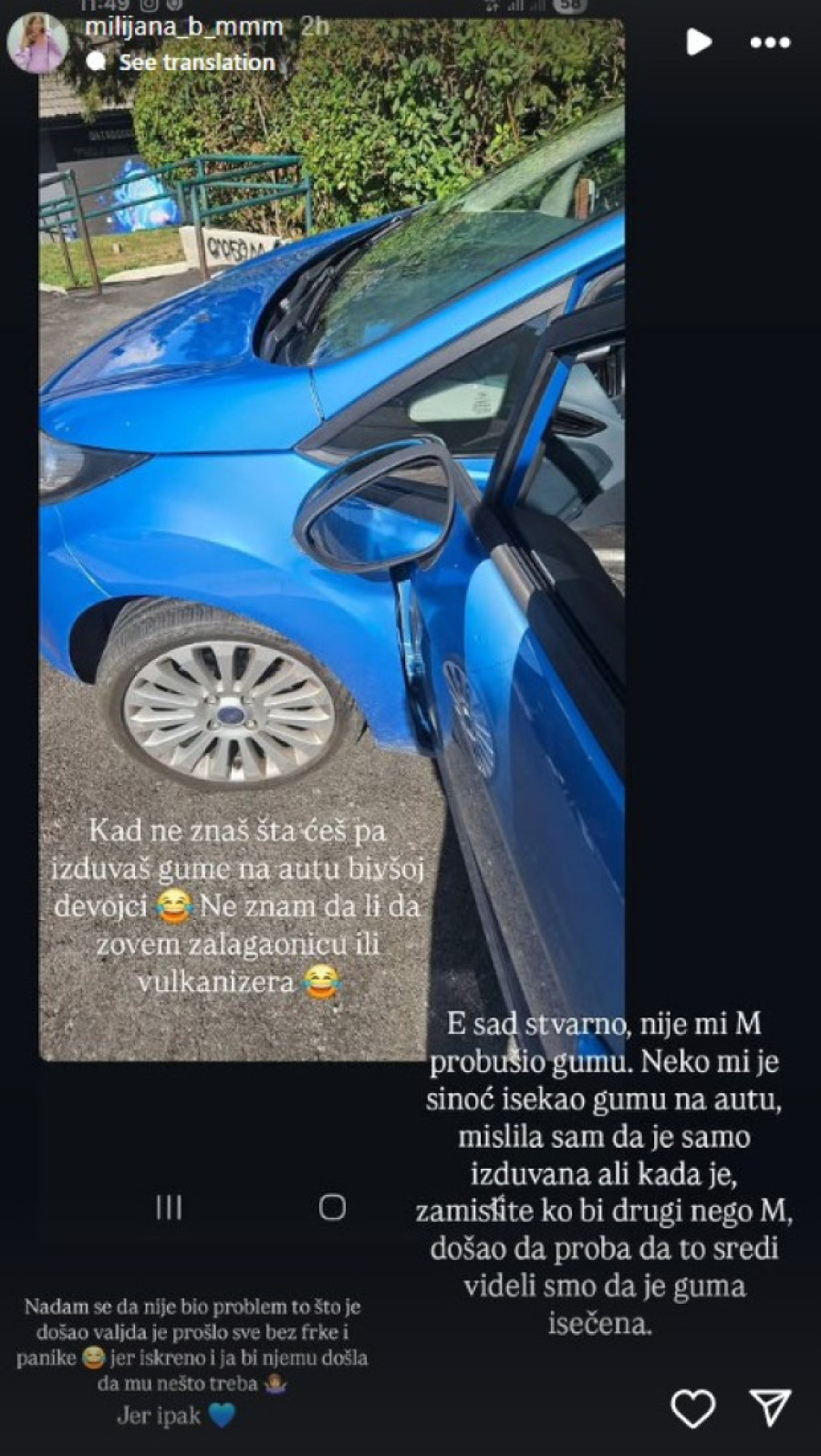 Milijana napala svog 53 godine starijeg bivšeg dečka da joj je isekao gumu na autu: Evo šta se desilo posle! (FOTO)