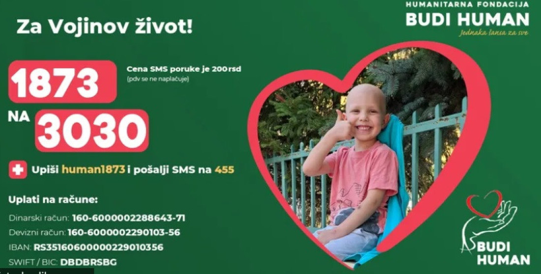 Trka s vremenom: Petogodišnjem Vojinu potrebna transplantacija u Rimu, mi mu možemo pomoći