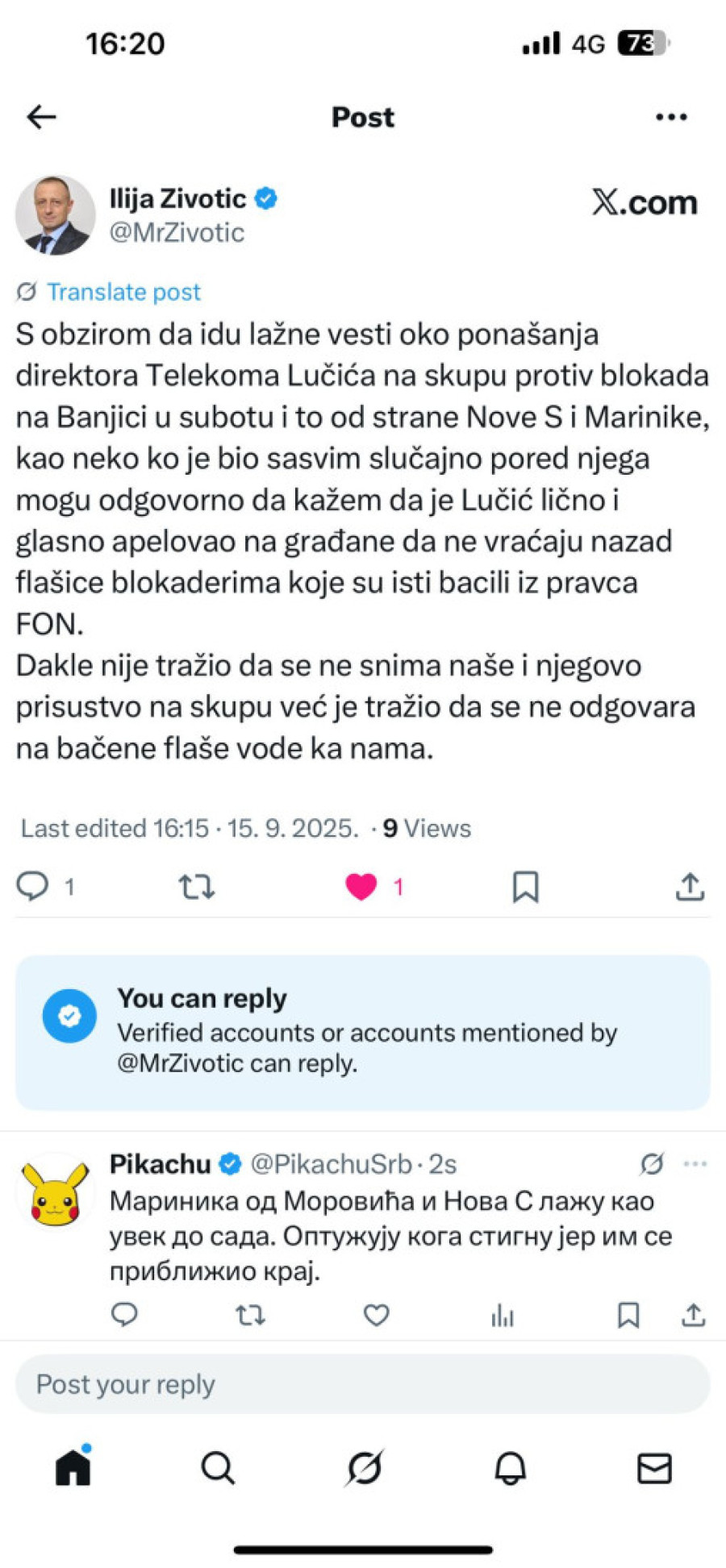 Uvrede i laži Šolakovog potrčka o Vladimiru Lučiću!