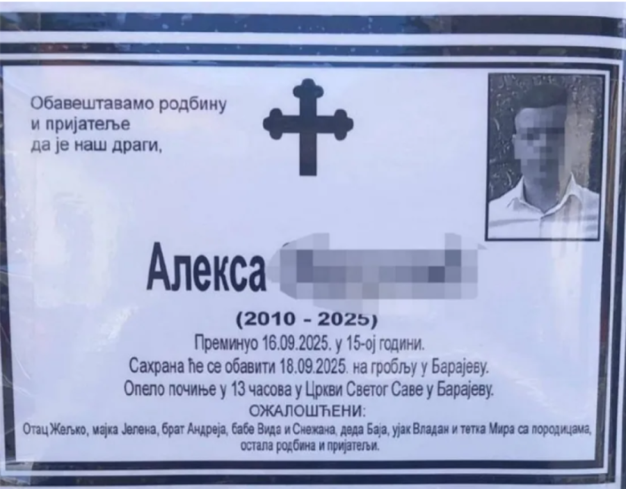 Slika malog Alekse dirnula Srbiju: Najteži oproštaj porodice (FOTO)