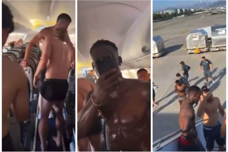 Ovakvu scenu sigurno niste videli odavno: Fudbaleri Monaka se poskidali u avionu, pa izašli na pistu (VIDEO)