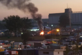 Drama na šabačkom vašaru: Izbio požar, širi se gust dim (FOTO)