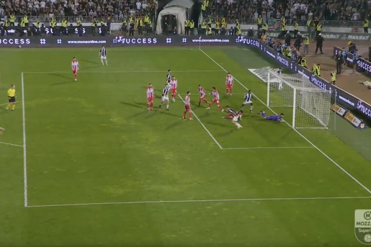 Partizan je živ u derbiju! Pogledajte gol Miloševića za 2:1 u FULL HD! (VIDEO)