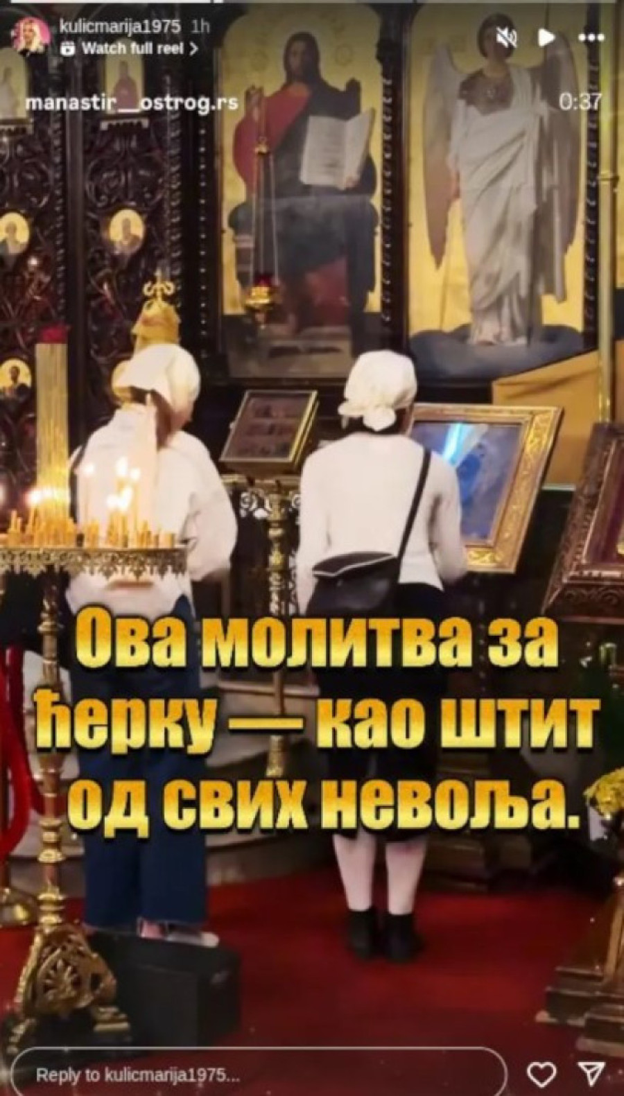 Marija Kulić ćerki uputila reči molitve: Van sebe je zbog Miljaninog ponašanja u rijalitiju!