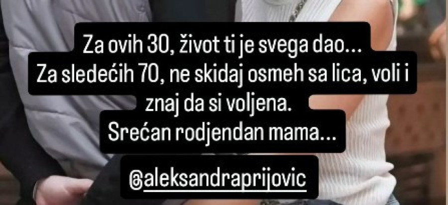 Filip Živojinović čestitao rođendan Aleksandri Prijović i raznežio sve: Znaj da si voljena...