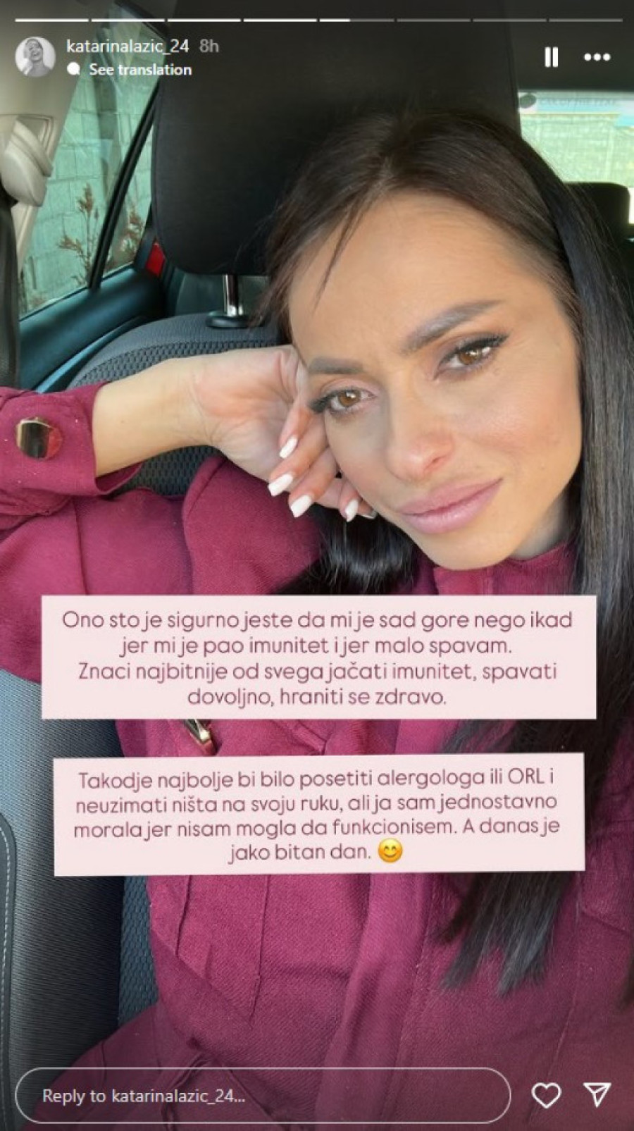 "Nikad mi nije bilo gore!" Katarina Lazić prolazi pakao, hitno se oglasila na društvenim mrežama