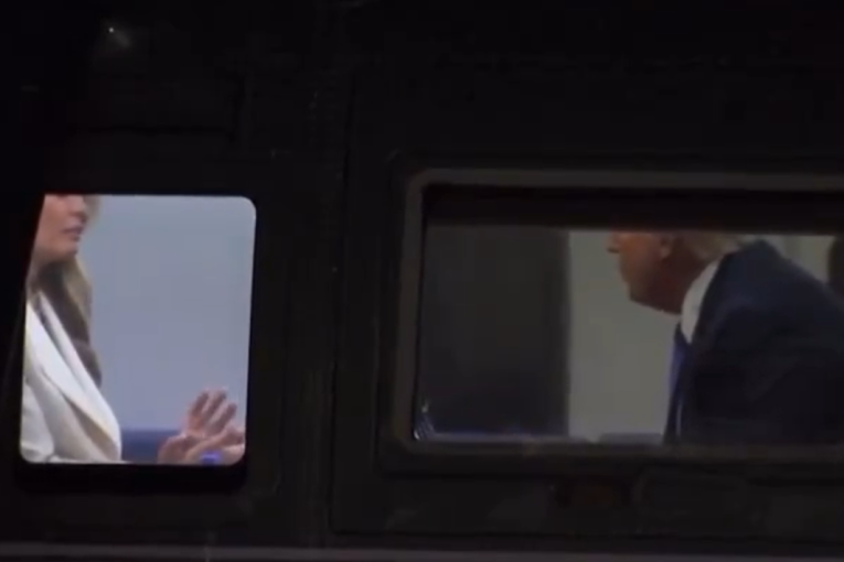 Slučajno snimljeni u helikopteru! Tramp i Melanija uhvaćeni tokom napetog razgovora (VIDEO)