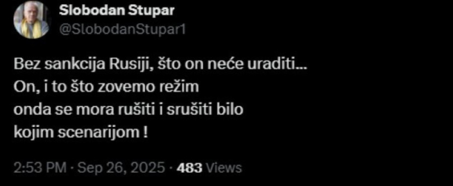 Blokadersko ludilo Slobodana Stupara se otrglo kontroli: Traži smenu Vučića i ne pita za način kojim bi to sproveli