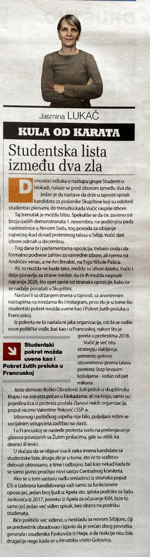 Đilas preko svoje novinarke najsnažnije udario po plenumašima: A kako je žestoko potkačio i Demokratsku stranku