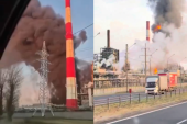 Gori još jedna ruska rafinerija! Kulja gust dim, vidi se kilometrima daleko (VIDEO)
