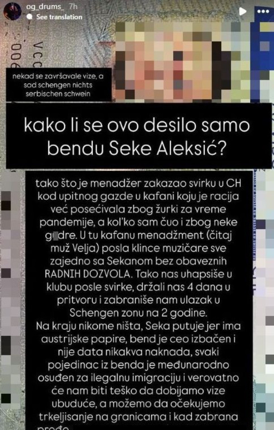 Sekin bivši bubnjar prekinuo tišinu o pevačicinom hapšenju: Sebe spasila, a bend ostavila na cedilu?