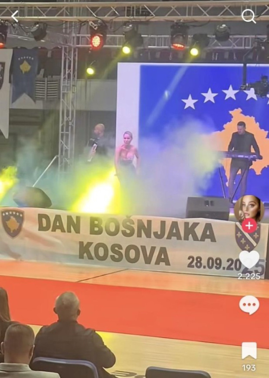 Novi skandal Selme Bajrami! Pevala OVK pesme u polupraznoj sali u Prizrenu! (VIDEO)