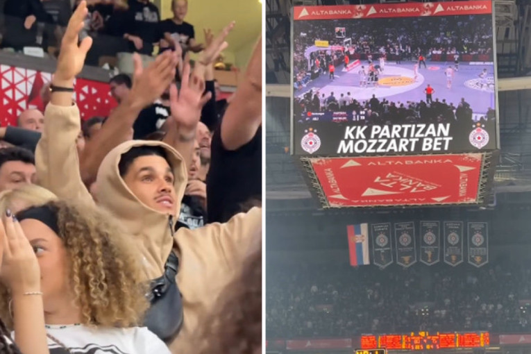 Evroligaški as u grotlu Arene: Pod kapuljačom uživao u pobedi Partizana (VIDEO)