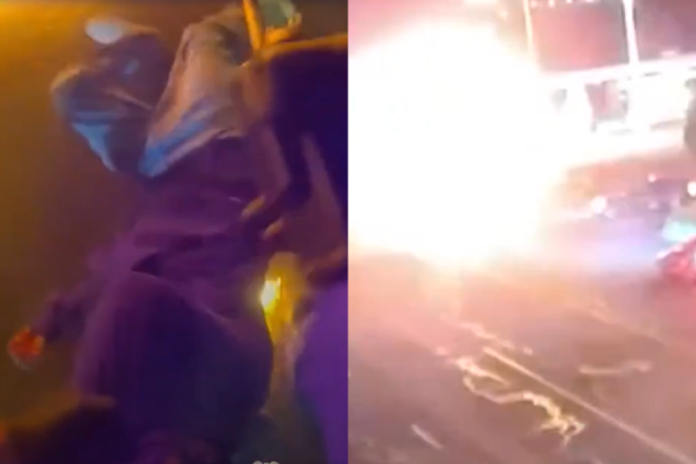 Strašne scene spašavanja! Auto se zapalio, mladića izvlačili dok mu je duks goreo, devojka zapomagala (VIDEO)