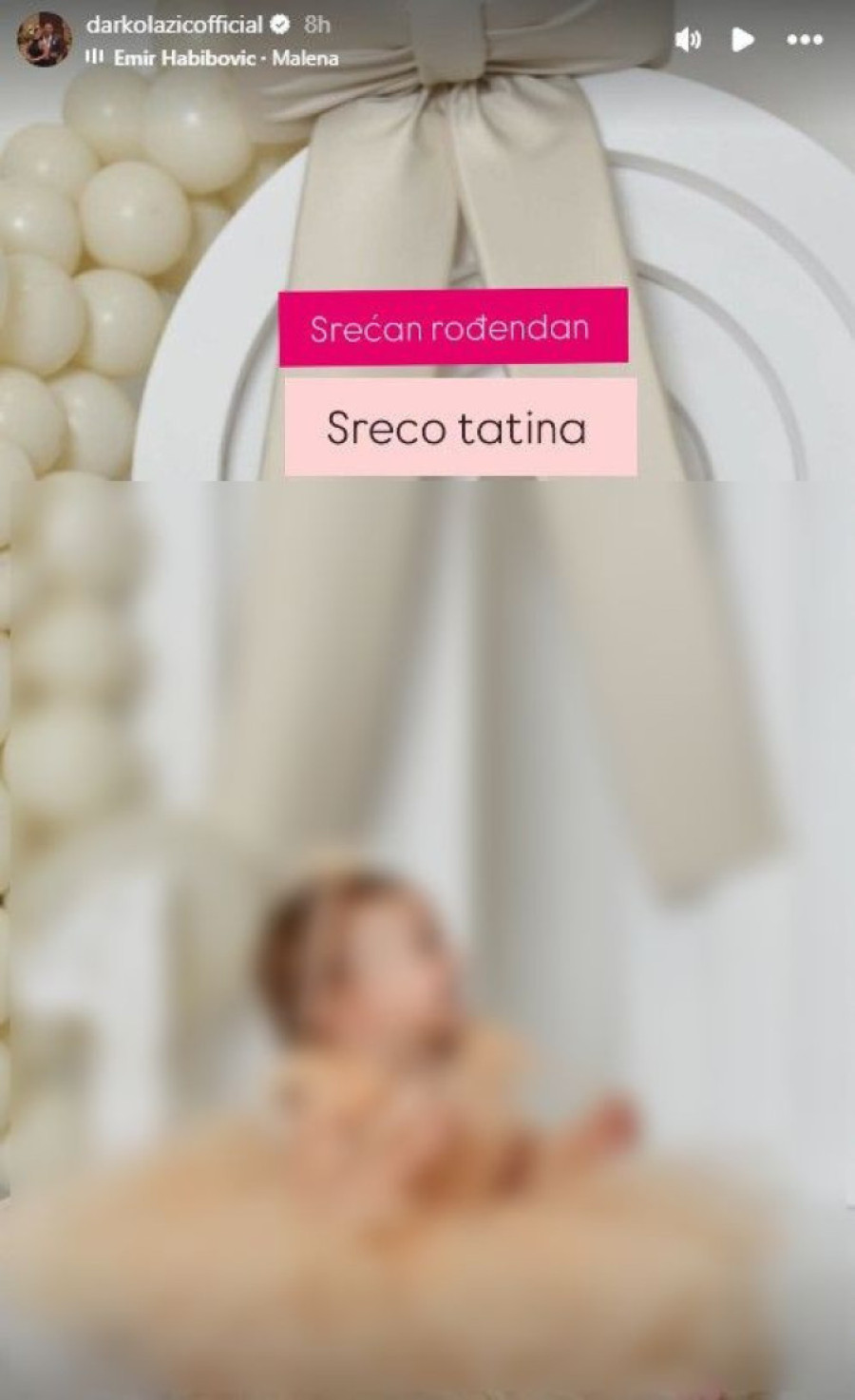 "Srećo tatina!" Ćerka Darka Lazića napunila godinu dana - velika radost u porodici! (FOTO)