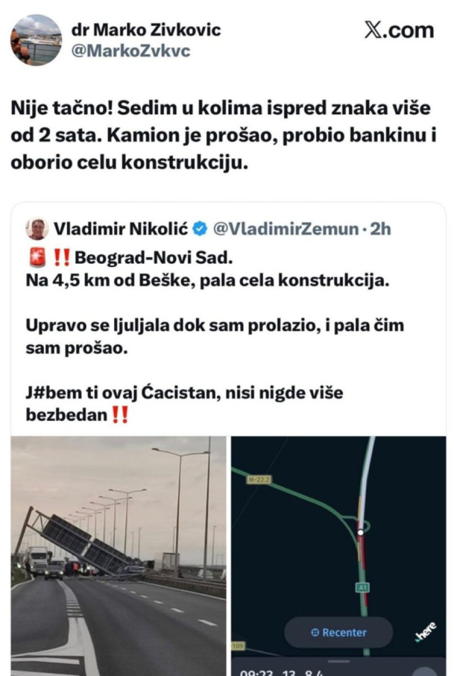 Dobrica Veselinović izmislio da konstrukcija kod Beške umalo nije pala na čoveka (FOTO)