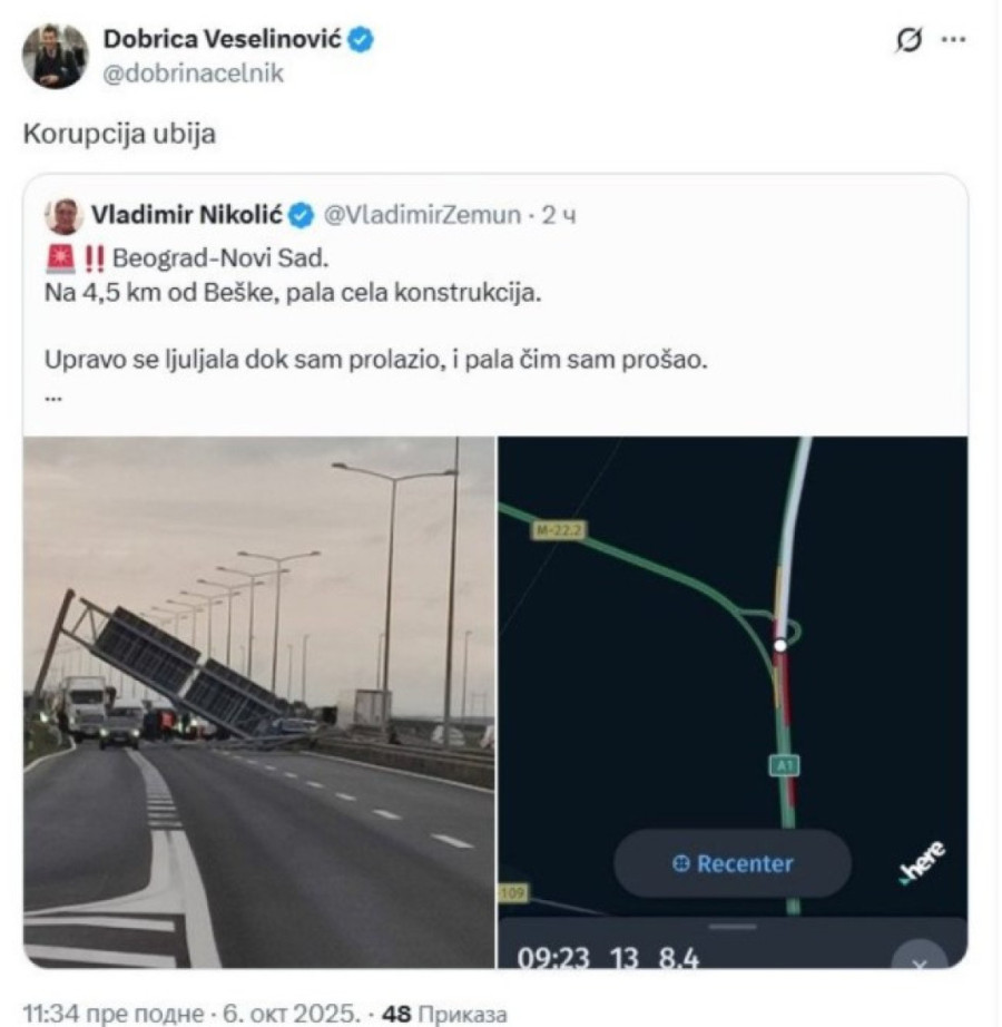 Dobrica Veselinović izmislio da konstrukcija kod Beške umalo nije pala na čoveka (FOTO)